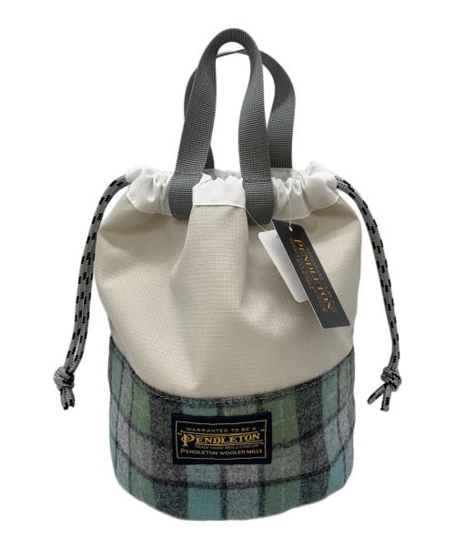 PENDLETON（ペンドルトン）PENDLETON (ペンドルトン) 巾着型バッグ クリーム×グリーン 未使用品の古着・服飾アイテム