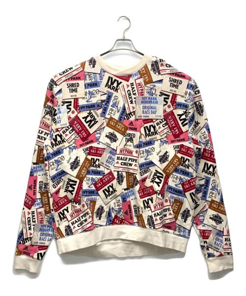 adidas（アディダス）adidas (アディダス) Ivy Park (アイヴィーパーク) スキータグクルーオーバーサイズスウェット ホワイト サイズ:2XOの古着・服飾アイテム