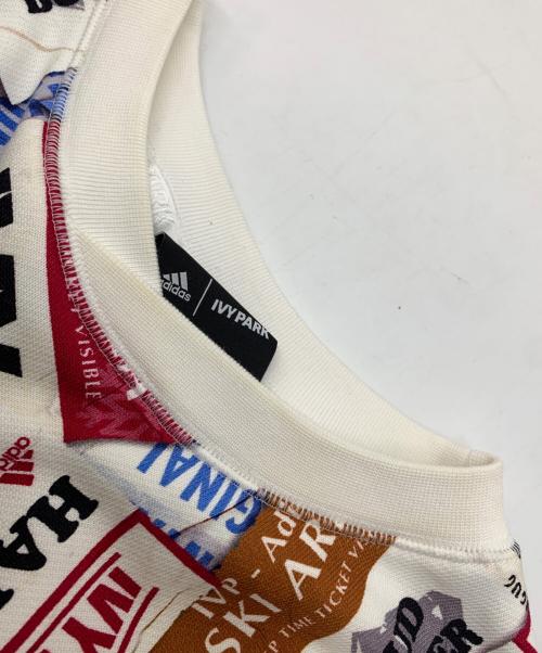 adidas（アディダス）adidas (アディダス) Ivy Park (アイヴィーパーク) スキータグクルーオーバーサイズスウェット ホワイト サイズ:2XOの古着・服飾アイテム