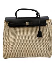 HERMES（エルメス）の古着「ハンドバッグ」｜ベージュ×ブラック