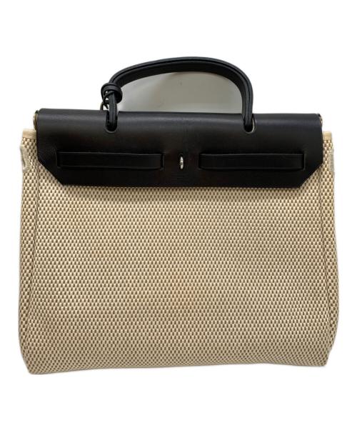 HERMES（エルメス）HERMES (エルメス) ハンドバッグ ベージュ×ブラックの古着・服飾アイテム