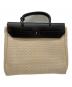 HERMES (エルメス) ハンドバッグ ベージュ×ブラック：110000円