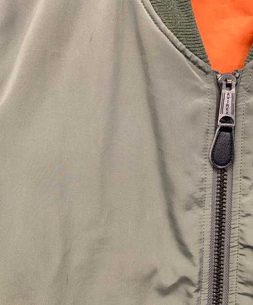 AVIREX（アヴィレックス）AVIREX (アヴィレックス) リバーシブルMA-1ジャケット オリーブオレンジ サイズ:Mの古着・服飾アイテム