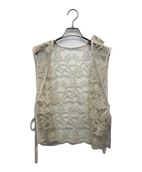 niko and（ニコアンド）niko and (ニコアンド) 2WAYチュールコードレースベスト ホワイト サイズ:Free 未使用品の古着・服飾アイテム