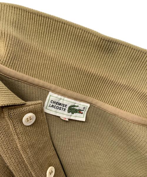 CHEMISE LACOSTE（シュミーズ ラコステ）CHEMISE LACOSTE (シュミーズ ラコステ) ポロシャツ ベージュ サイズ:Sの古着・服飾アイテム