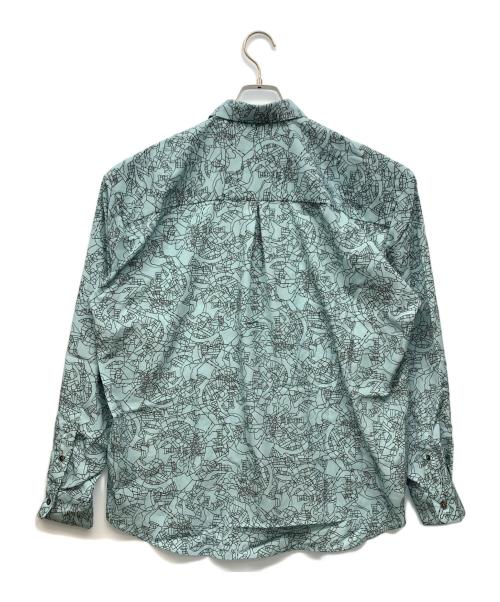 TAKEO KIKUCHI（タケオキクチ）TAKEO KIKUCHI (タケオキクチ) 総柄シャツ ブルー サイズ:Mの古着・服飾アイテム