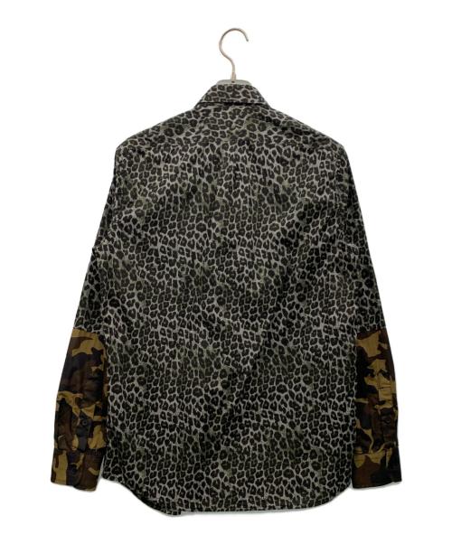 DIESEL（ディーゼル）DIESEL (ディーゼル) 総柄シャツ グレー×ブラック サイズ:Sの古着・服飾アイテム