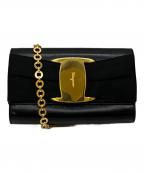 Salvatore Ferragamoサルヴァトーレ フェラガモ）の古着「チェーンショルダーバッグ」｜ブラック