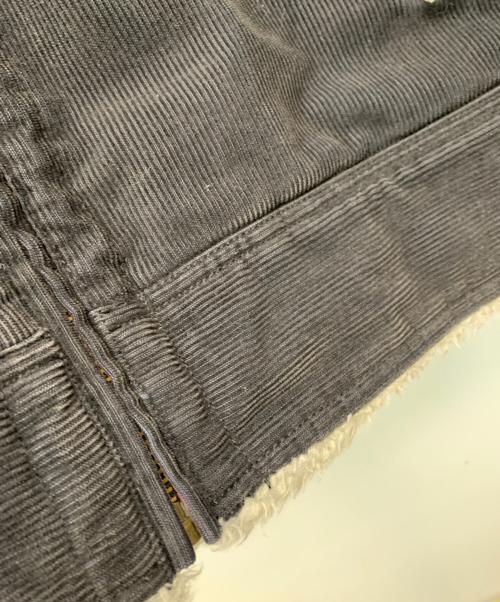 DIESEL（ディーゼル）DIESEL (ディーゼル) コーデュロイジャケット ブラック×グレー サイズ:Sの古着・服飾アイテム