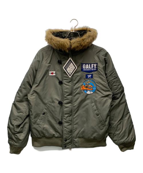 GALFY CRUTCH（GALFY CRUTCH）GALFY CRUTCH (GALFY CRUTCH) アクティブウェアジャケット オリーブ×オレンジ サイズ:L 未使用品の古着・服飾アイテム