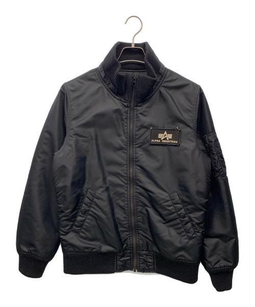 ALPHA（アルファ）ALPHA (アルファ) MA-1ジャケット ブラック サイズ:Lの古着・服飾アイテム