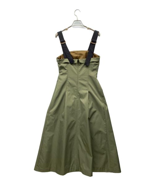 Lily Brown（リリーブラウン）Lily Brown (リリーブラウン) 配色Aラインワンピース カーキ サイズ:1の古着・服飾アイテム