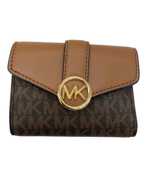 MICHAEL KORS（マイケル・コース）MICHAEL KORS (マイケルコース) 3つ折り財布 ブラウンの古着・服飾アイテム