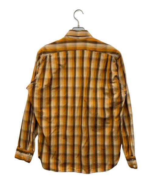 Needles（ニードルズ）Needles (ニードルズ) 長袖シャツ オレンジ×ブラウン サイズ:Mの古着・服飾アイテム