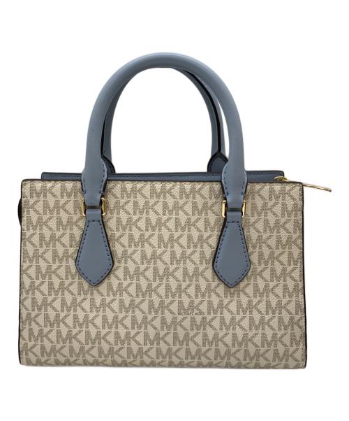 MICHAEL KORS（マイケル・コース）MICHAEL KORS (マイケルコース) ハンドバッグ アイボリー×ブルーの古着・服飾アイテム