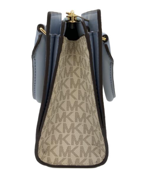 MICHAEL KORS（マイケル・コース）MICHAEL KORS (マイケルコース) ハンドバッグ アイボリー×ブルーの古着・服飾アイテム