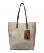 MICHAEL KORSマイケル・コース）の古着「トートバッグ」｜ホワイト×ブラウン