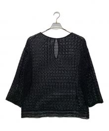 ne quittez pas（ヌキテパ）の古着「クロシャレースブラウス」｜ブラック