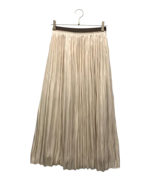 MICA&DEAL（マイカアンドディール）MICA&DEAL (マイカアンドディール) シャイニースカート ベージュ サイズ:38 未使用品の古着・服飾アイテム