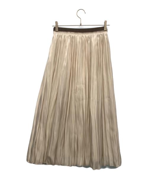 MICA&DEAL（マイカアンドディール）MICA&DEAL (マイカアンドディール) シャイニースカート ベージュ サイズ:38 未使用品の古着・服飾アイテム