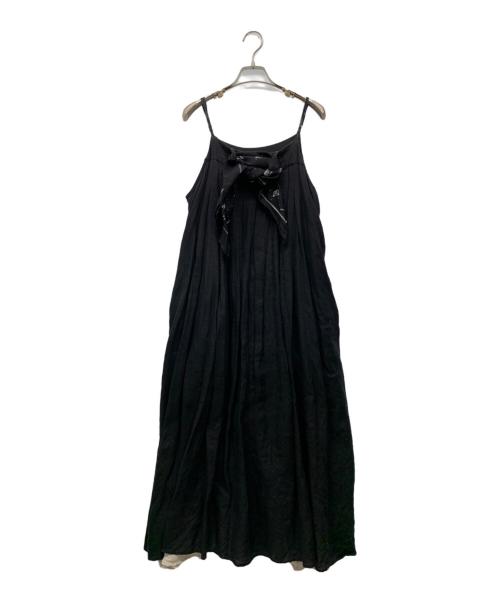 nest Robe（ネストローブ）nest Robe (ネストローブ) リネンワンピース ブラック サイズ:Freeの古着・服飾アイテム