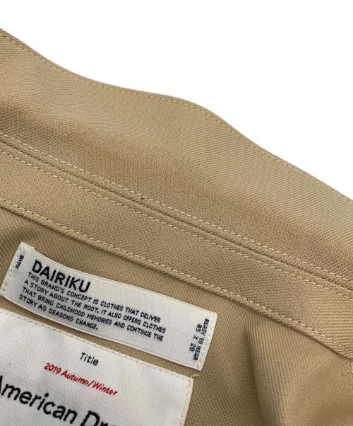 DAIRIKU（ダイリク）DAIRIKU (ダイリク) regular polyester jacket ベージュ サイズ:Freeの古着・服飾アイテム