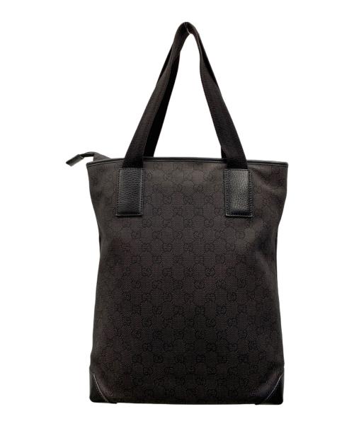 GUCCI（グッチ）GUCCI (グッチ) キャンバストートバッグ ブラックの古着・服飾アイテム