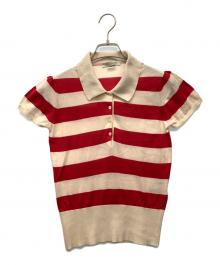 JOHN SMEDLEY（ジョンスメドレー）の古着「ポロシャツ」｜レッド×ベージュ