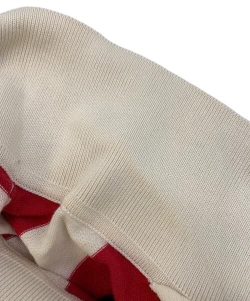 JOHN SMEDLEY（ジョンスメドレー）JOHN SMEDLEY (ジョンスメドレー) ポロシャツ レッド×ベージュ サイズ:Sの古着・服飾アイテム