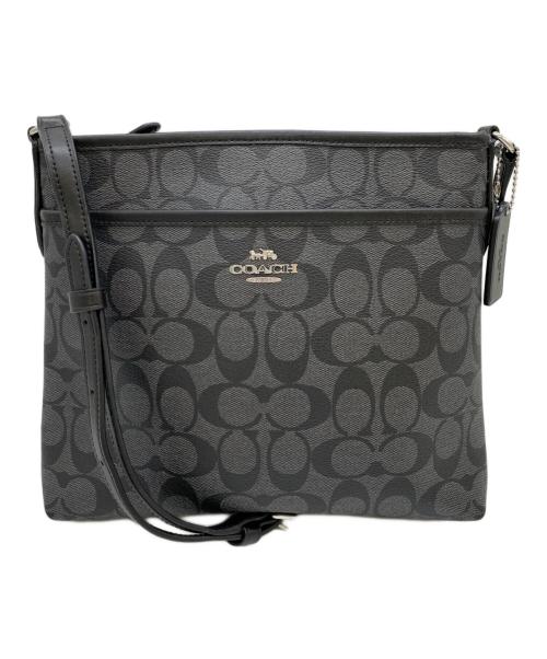 COACH（コーチ）COACH (コーチ) ショルダーバッグ ブラック×グレーの古着・服飾アイテム