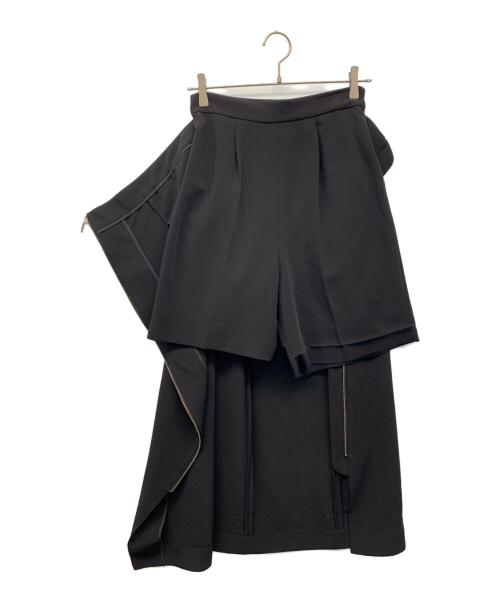 Snidel（スナイデル）Snidel (スナイデル) フロントジップタイトスカショーパン ブラック サイズ:1の古着・服飾アイテム