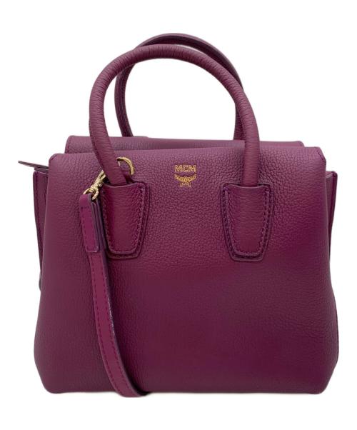 MCM（エムシーエム）MCM (エムシーエム) サッチェルバッグ パープルの古着・服飾アイテム