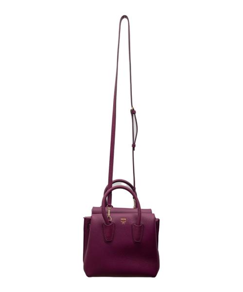 MCM（エムシーエム）MCM (エムシーエム) サッチェルバッグ パープルの古着・服飾アイテム