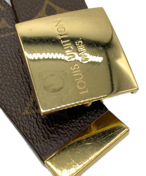 LOUIS VUITTON（ルイ ヴィトン）LOUIS VUITTON (ルイ ヴィトン) サンチュール キャレ ベルト ブラウン サイズ:95/38の古着・服飾アイテム