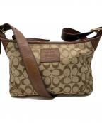 COACHコーチ）の古着「ショルダーバッグ」｜ベージュ×ブラウン