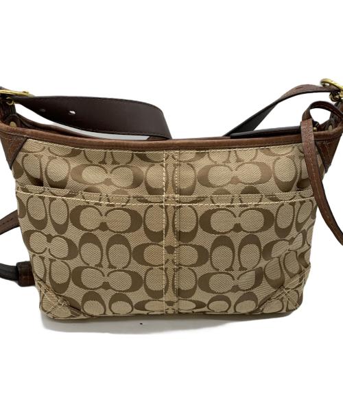 COACH（コーチ）COACH (コーチ) ショルダーバッグ ベージュ×ブラウンの古着・服飾アイテム