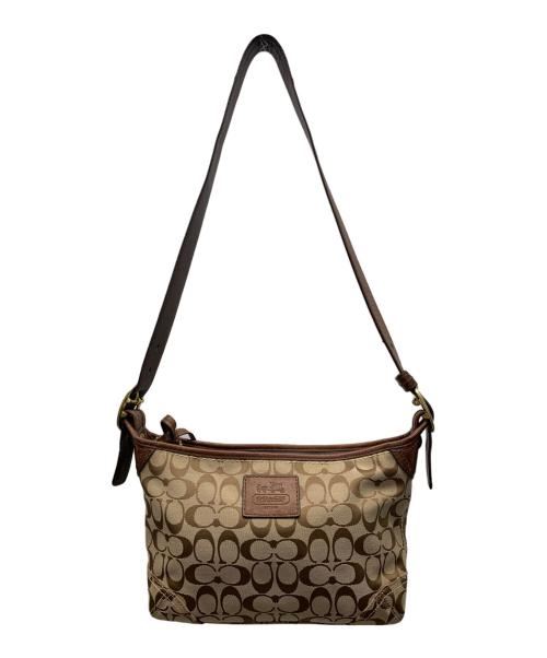 COACH（コーチ）COACH (コーチ) ショルダーバッグ ベージュ×ブラウンの古着・服飾アイテム