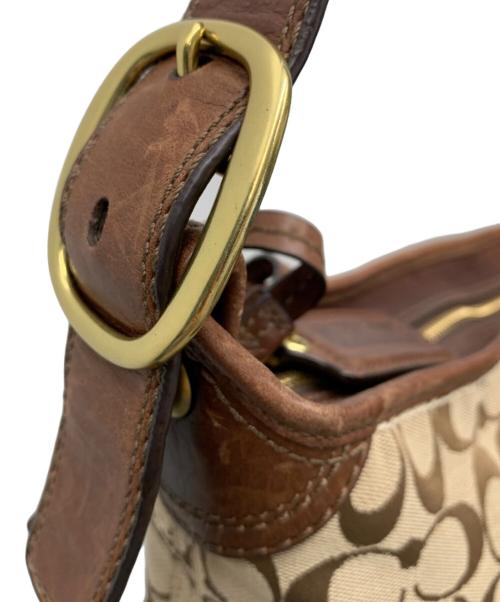 COACH（コーチ）COACH (コーチ) ショルダーバッグ ベージュ×ブラウンの古着・服飾アイテム