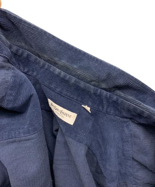 Yves Saint Laurent（イヴサンローラン）Yves Saint Laurent (イヴサンローラン) コーデュロイシャツ ネイビー サイズ:Lの古着・服飾アイテム