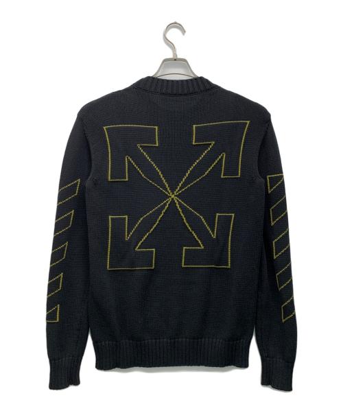 OFFWHITE（オフホワイト）OFFWHITE (オフホワイト) ARROW DIAG OUTLINE Knit ブラック サイズ:XSの古着・服飾アイテム
