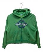 90909090）の古着「ジップパーカー」｜黄緑