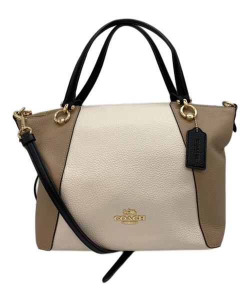 COACH（コーチ）COACH (コーチ) ショルダーバッグ ホワイト×ブラウンの古着・服飾アイテム