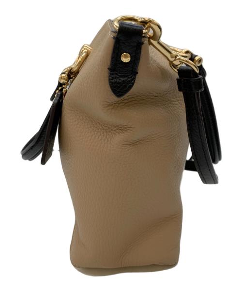 COACH（コーチ）COACH (コーチ) ショルダーバッグ ホワイト×ブラウンの古着・服飾アイテム