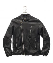Schott×ATTACHMENT×STUDIOUS（ショット×アタッチメント×ステュディオス）の古着「ダブルライダースジャケット」｜ブラック