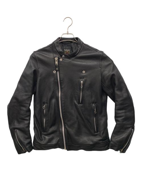 Schott（ショット）Schott (ショット) ATTACHMENT (アタッチメント) STUDIOUS (ステュディオス) ダブルライダースジャケット ブラック サイズ:Mの古着・服飾アイテム