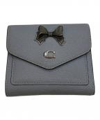 COACHコーチ）の古着「3つ折り財布」｜スカイブルー