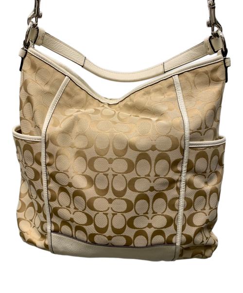 COACH（コーチ）COACH (コーチ) 2WAYショルダーバッグ ベージュの古着・服飾アイテム