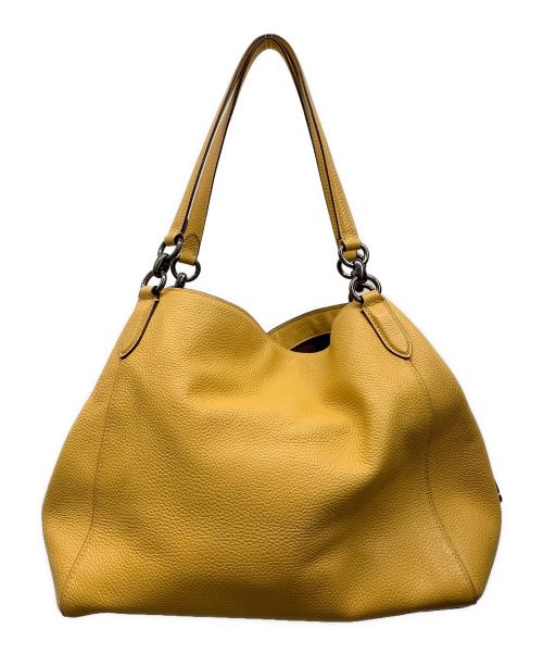 COACH（コーチ）COACH (コーチ) 2WAYショルダーバッグ イエロー×ブラウンの古着・服飾アイテム