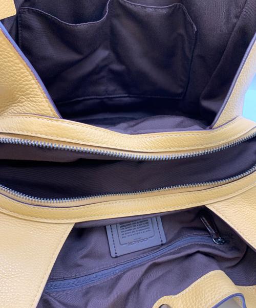 COACH（コーチ）COACH (コーチ) 2WAYショルダーバッグ イエロー×ブラウンの古着・服飾アイテム