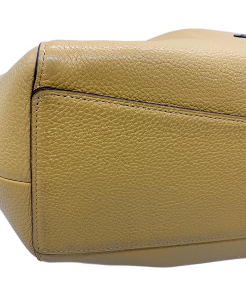 COACH（コーチ）COACH (コーチ) 2WAYショルダーバッグ イエロー×ブラウンの古着・服飾アイテム